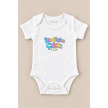 Babylimon İlk Dişim Çıktı Beyaz Kısa Kollu Çıtçıtlı Bebek Zıbını Beyaz - 930083972 Beyaz