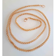 Angel Çanta Aksesuar Light Gold Renk Örgü Model Çanta Zinciri 120 Cm