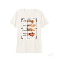 Flood Of Style Taş Kağıt Makas Flashbang Gamer Meme T-shirt Erkekler Kadınlar Için % 100% Pamuk T Shirt Kısa Bej