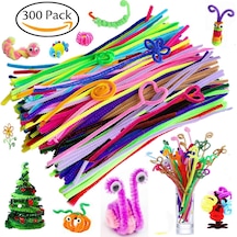 300 Adet. Şönil. 30 Cm. Tüylü Tel. Eğitici Şönil Seti. Renkli Tel