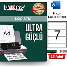 Herboy Hb-1107 192,5 X 39 Mm A4 Laser Etiket 25 Adet