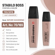 Boss Fosforlu Kalem 1 Adet Metin İşaretleme Kalemi Kahverengi