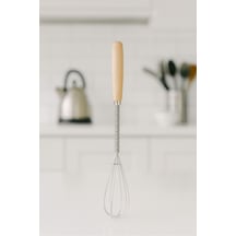 Bambu Saplı Çırpıcı Yeni Model Mikser Krem Sos Karıştırıcı Metal Saplı 20 Cm Çelik Diğer