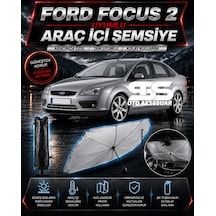 Ford Focus 2 Araç Ön Cam Güneşliği Katlanabilir Şemsiye Oto Güneşlik Uv Korumalı Gölgelik Araba Oto Şemsiyesi