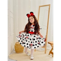 H L Y Karol Tasarım Beyaz Mickey Mouse Vintage Kız Bebek Elbise,doğum Günü Elbise,fotoğraf Çekim Elbise,0-12 Yaş Uygun Beyaz