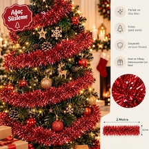 Parlak Yılbaşı Ağacı Sim Süsü 2 Metre Işıltılı Yılbaşı Dekoratif Sarmaşık Süs Zengin Renk Seçenekli - 9019539317948 Diğer