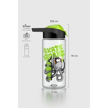 Renga Juno Ahtapot Desen 500 ML Tritan Çocuk Matara 912089 Siyah-Yeşil