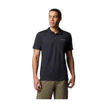 Columbia Erkek Am1495 Tech Traıl Utılıty Polo Siyah Kısa Kollu Polo T-shirt Am1495-010 SIYAH
