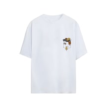 Noıssey Kedicikler - Cep Tasarımlı Unisex Oversize T-shirt Çok Renkli