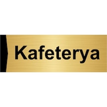 Mutfak 5x20cm Altın Renk Metal Yönlendirme Levhası