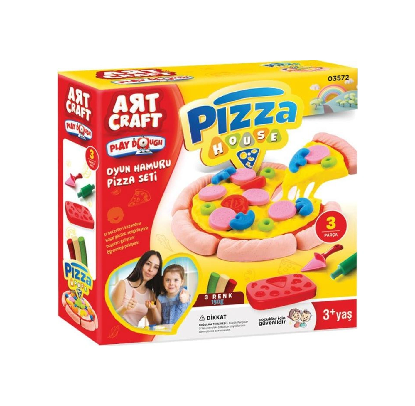 03572 Pizza Seti Oyun Hamuru150 Gr. - Özel Seri F02.03572 Kırmızı
