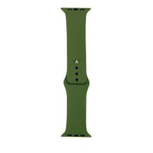Apple Watch Uyumlu  44mm Band Serisi Klasik Kordon Silikon Strap Kayış - Army Green