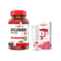 Nevfix Selenyum 200 Mcg 120 Tablet & Nevfix Vitamin D3 Sıvı Sprey