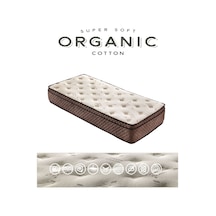 Babyhopeankara Heyner 100X200 Organic Cotton Pedli Ortopedik Yaylı Yatak 100*200