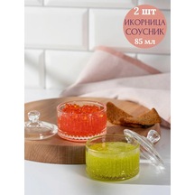 Purecrystal Kapaklı Cam İkornik Sos Kabı, 2 Adet, 85 Ml 337636322 Beyaz