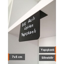 10 Adet Karatahta Siyah Ürün Etiket 5x7 Cm Yapışkanlı Raf Etiketi