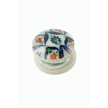 Çini - 834 - Desenli Kupa Eşarp Mıknatısı 1 - Glblseme - Adet Mavi