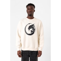 Allien Xenomorph Ekru Erkek 2ip Sweatshirt Ekru