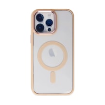 Apple Uyumlu iPhone 14 Pro Uyumlu Kılıf Room Magneticsafe Silikon - Pudra