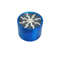 Mavi Renk 63 MM Grinder Alloy Herbal Öğütücüsü Parçalayıcı  Pt55