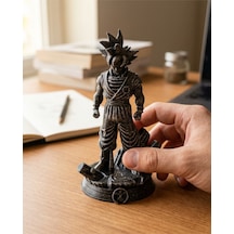 Dragon Ball Z Goku Gümüş Kaplama 10 Cm Anime Koleksiyon Figürü