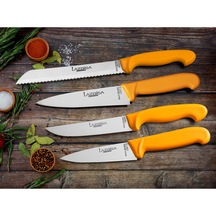Lazbisa Mutfak Bıçak Seti Et Kasap Sebze Ekmek Bıçağı 4 Lü Set