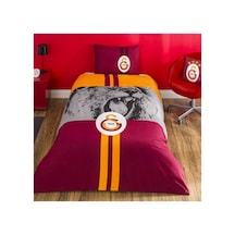 Taç Lisanslı Galatasaray Şampiyon Aslan Pamuk Tek Kişilik Nevresim Takımı Sarı Kırmızı