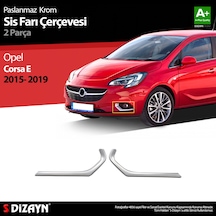 S-Dizayn Opel Corsa E Krom Sis Farı Çerçevesi 2 Prç 2015-2019