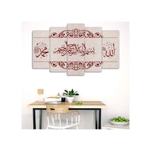 Allah Muhammed 5 Parçalı Tablo Görsel - 702504519 Görsel
