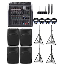 Mixer Hoparlör Mikrofon Anfi Hoparlör Seti -okul Tören Seti
