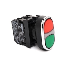 Emas B102k20ky 22mm Yaylı Start/stop İkiz Buton Kırmızı+yeşil
