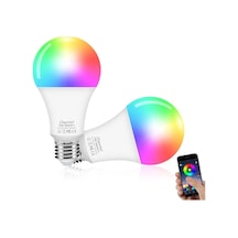 Alexa Ampüller E27 Akıllı Led Lamba, 10w Wifi Renk Değişen Led Rgb Ampul 16 Milyon Renk, Uygulama Kontrolü Kısıl Diğer