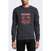 Maıdenfınal Frontıer Flag Metal Baskılı Füme Erkek Sweatshirt