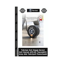 Takviye Seti Bagaj Gereci Acil Durum Aps-03 Taşınabilir Araç Akü Takviyeli Powerbank