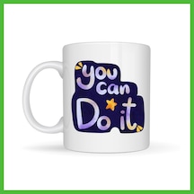 Vaveni You Can Do It Motivasyon Kupası Model 132 İlham Veren Tasarım, Porselen Kupa, Ofis & Hediye Kupası Arz Çok Renkli