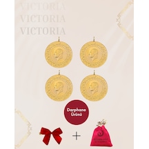 Vıctorıa Gold 4 Adet Çeyrek Altın -eski Tarihli Kulplu 22 Ayar