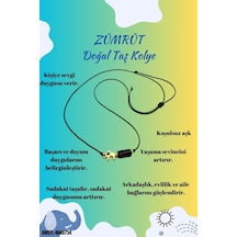 Sertifikalı Zümrüt Doğal Taş Kolye Fil Obje Detaylı Makrome Kilit Sistemi El Işçiliği Çok REnkli