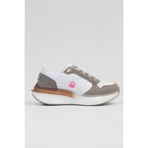 Benetton İthal Beyaz Gri Kadın Spor Ayakkabı Bnı-10044 001
