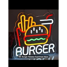 Led Işıklı Hamburger Patates Kola Restorant Fastfood