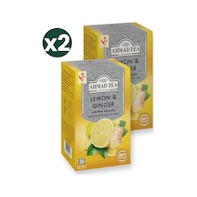 Ahmad Tea Limon Ve Zencefil Karışık Bitki Meyve Çayı 20'li 2'li Ekonomik Paket Toplam 40 Poşet Çay