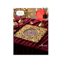 8 Adet Kare Gold Supla Seti 30 Cm - Kare Amerikan Servis Ve Yemek Masası Sunum Tabağı Altın - 889866453 Altın