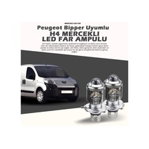 Peugeot Bipper Uyumlu Xenon Mercek Led Uzun - Kısa Çift Renk