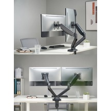 Çiftli Monitör Kolu 17 "-32" 9kg Mikrofon-ses / Usb Çıkışlı