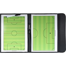 Lemestar Futbol Strateji Tahtası Siyah Deri Malzeme 31.5x23.5cm Takım Taktik Planlama Aracı