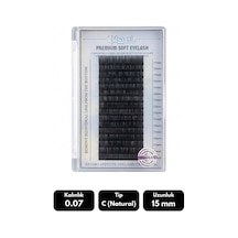 Misyul 0.07c Natural Kıvrım 15 Mm Soft Eyelash Doğal İpek Kirpik 16'lı