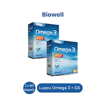 Biowell Luazu Omega 3 + D3 60 Yumuşak Jel Kapsül X 2 Adet