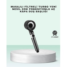 Aç Kapa Tuşlu Filtreli Duş Başlığı Yeni Nesil Tasarım Gri