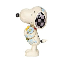 Peanuts By Jim Shore Snoopy Çiçekleri Tutan Minyatür Heykelcik, 7 Cm, Çok Renkli