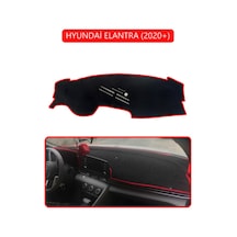 Hyundai Elantra 2020+torpido Koruma Halısı Kırmızı Kenar