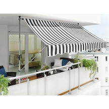 Evinizin_Atolyesi Teleskopik Tente Gri-Beyaz 250X130 Cm